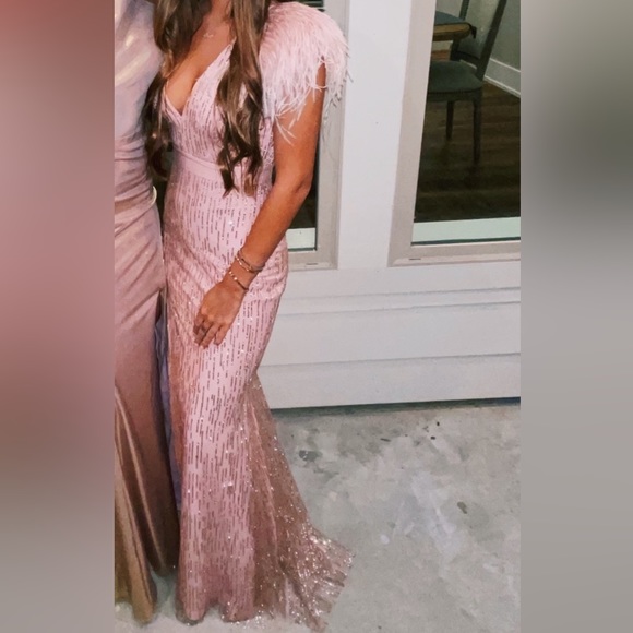 Dresses & Skirts - Pink feather gown